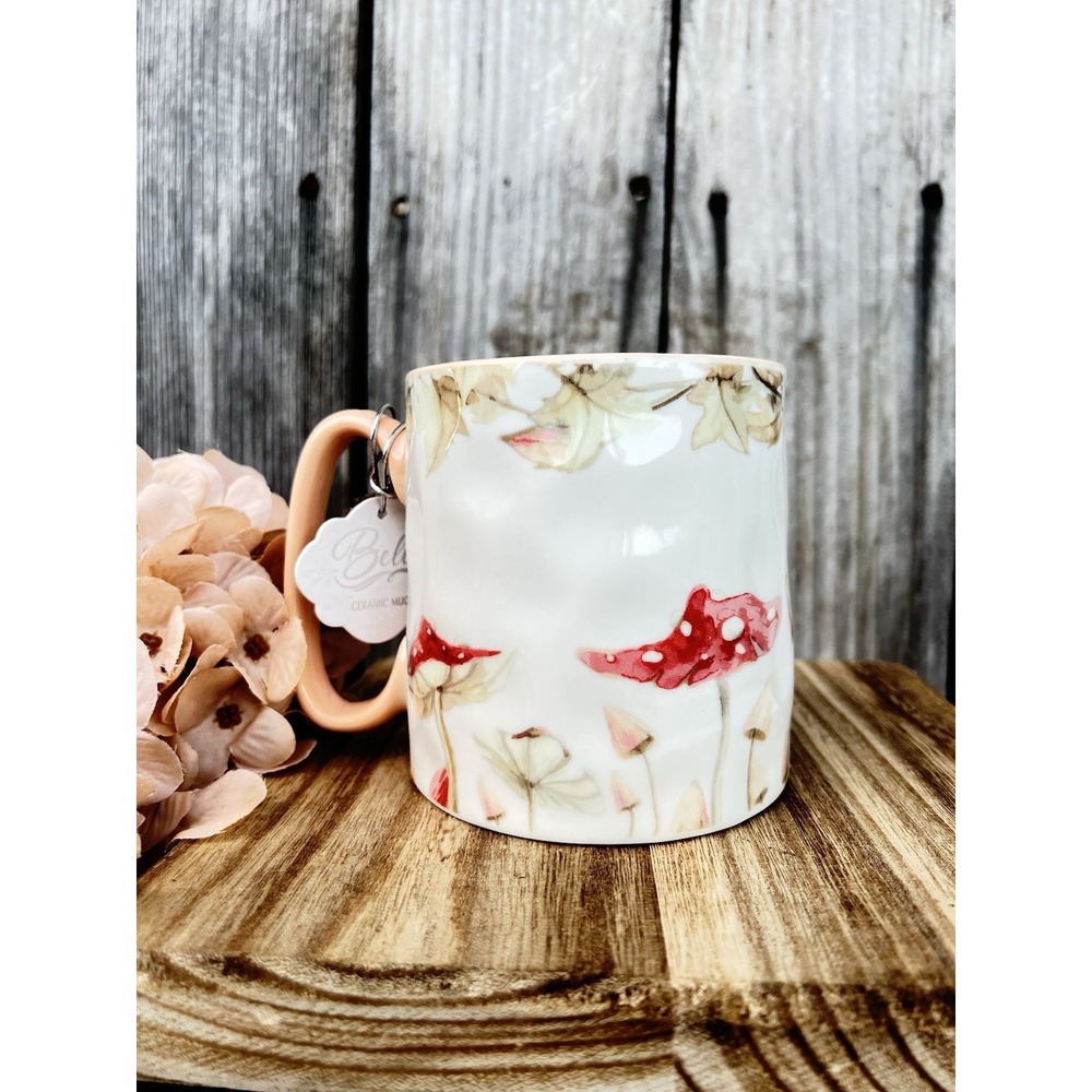Watercolor Mushroom Forest Coffee Tea Mug By Bella 10 Strawberry Street NWT